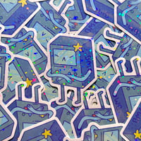 Image 1 of Robot Star Sticker HOLO