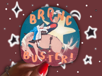 Image 5 of "Bronc Buster" Cowboy - Sticker