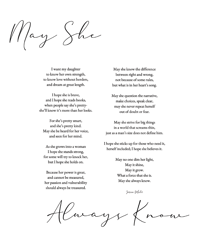 Image 4 of May She Always Know Framed poem