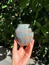 blue fingerprint vase