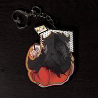 Image 2 of Grimport Menace - Rawr ✦ Doublesided Wooden Charm ✦ 7x5.6 cm