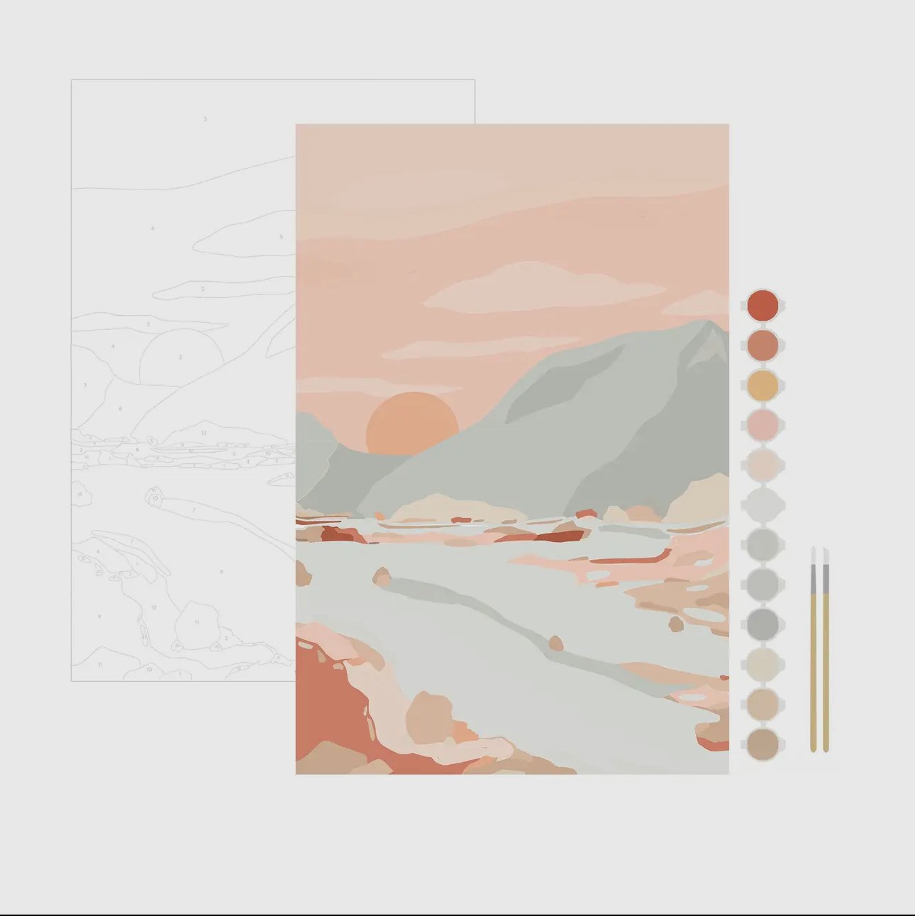 Image of Sit with Nature Meditative Paint By Number Art Kit