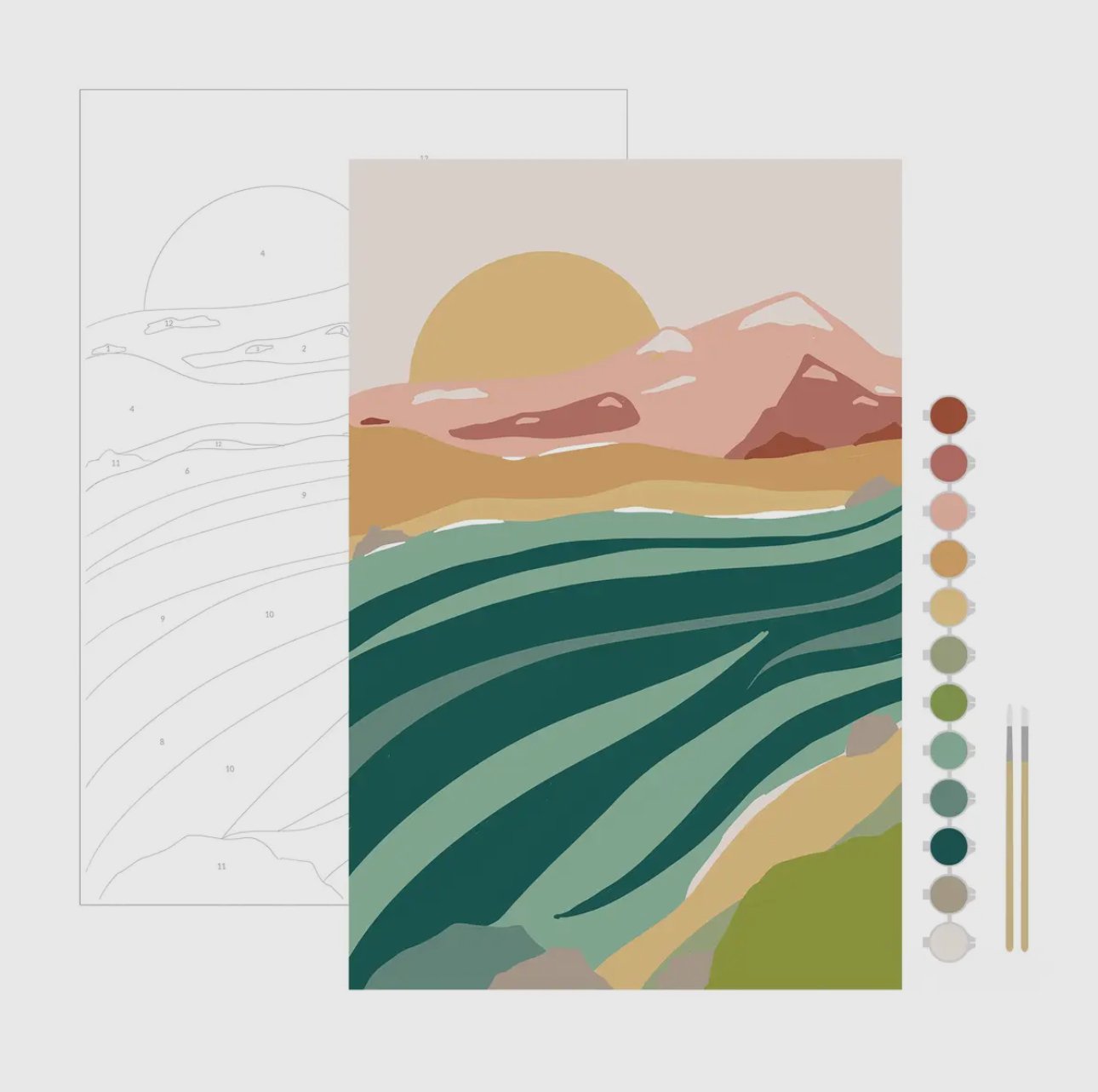 Image of The Water Meditative Paint By Number Art Kit