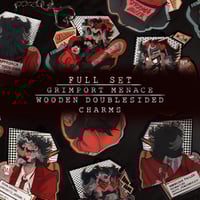 Grimport Menace ✦ Doublesided Wooden Charm Full Set ✦ 10% Off