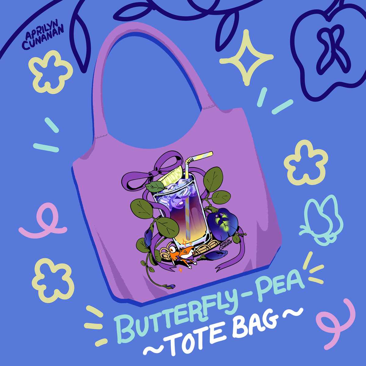 Image of Butterfly Pea Flower Prodo Tote Bag