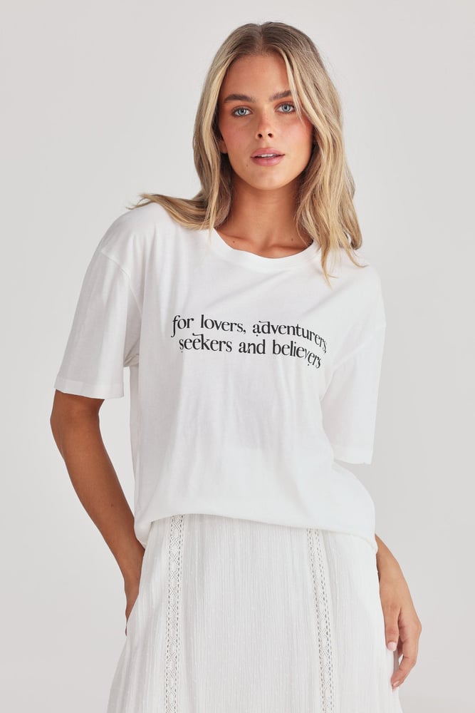 Image of Lovers Relaxed Tee. White. By Talisman the Label 