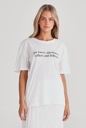 Image of Lovers Relaxed Tee. White. By Talisman the Label