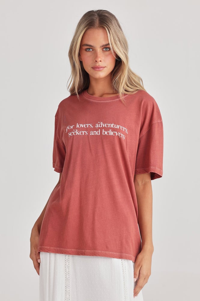 Image of Lovers Relaxed Tee. Russet. By Talisman the Label.