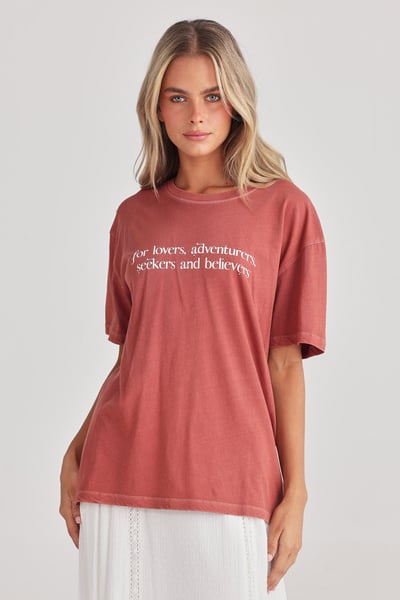 Image of Lovers Relaxed Tee. Russet. By Talisman the Label.