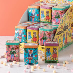 Image of Italian Leone Fruit sweets in Nathalie Lete tin