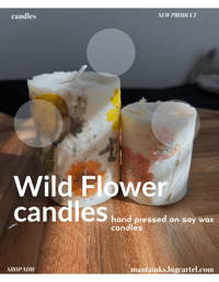 Image 1 of Wild Flower pressed Candles