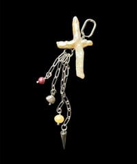 Image 1 of Cross Pearl Dangle(s) 