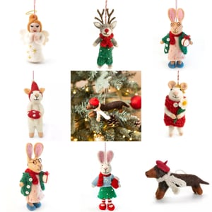 Image of Handmade Felt Christmas decorations