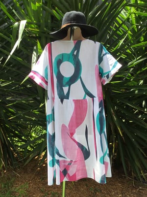 Image of Lizzie Linen / Cotton Dress - Pink Swirl