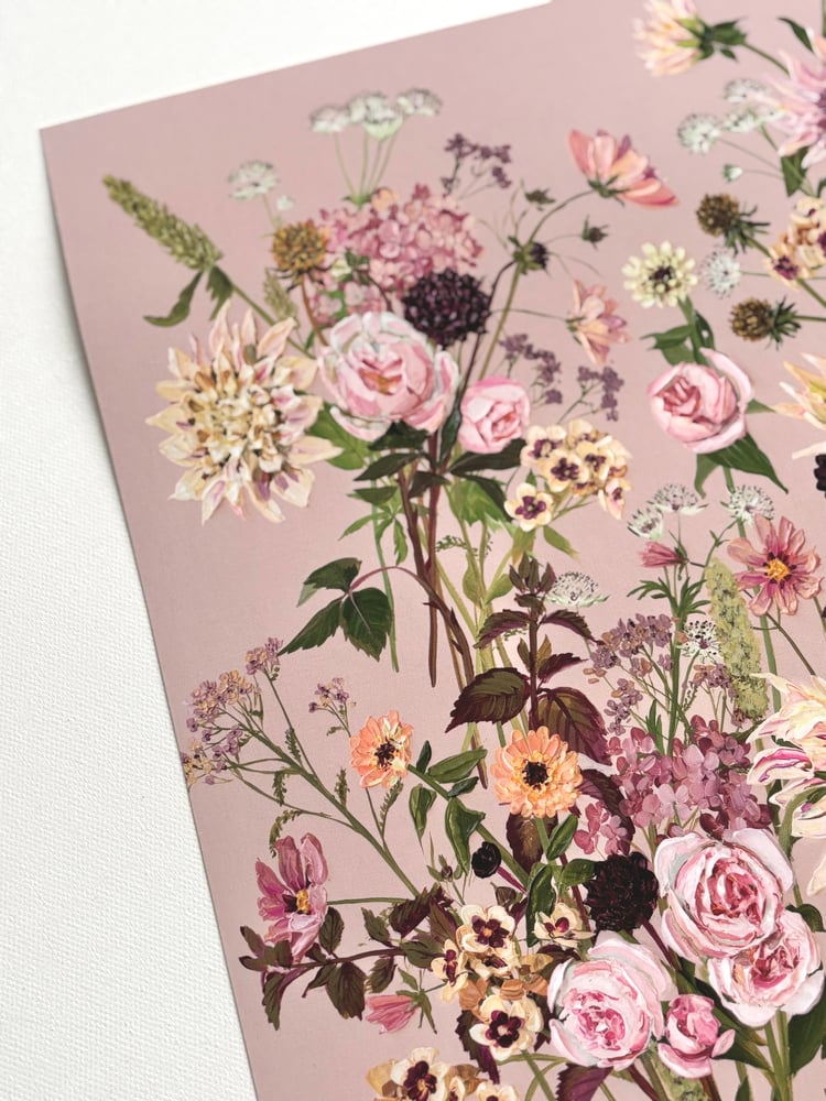 Image of OCTOBER STEMS ON PINK / GICLÉE PRINT