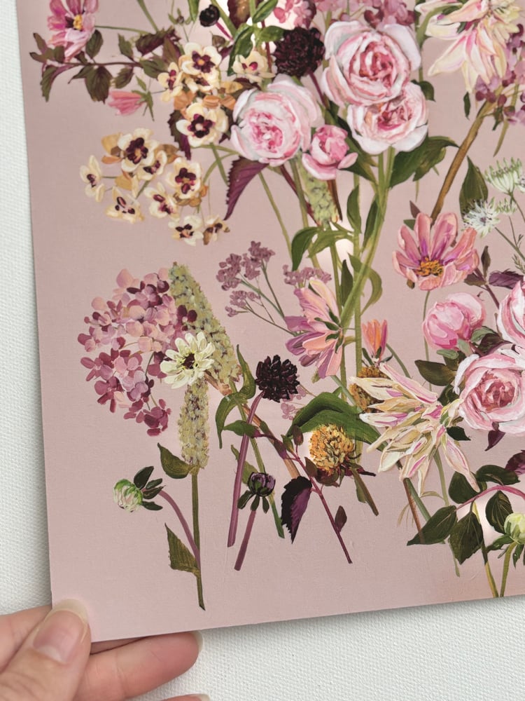 Image of OCTOBER STEMS ON PINK / GICLÉE PRINT