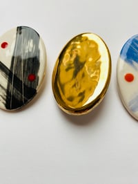 Image 4 of Hand Drawn Oval Brooches 