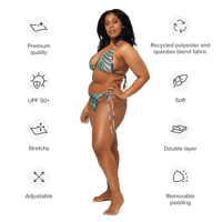 Image 6 of Monstera String Bikini UPF 50+ 