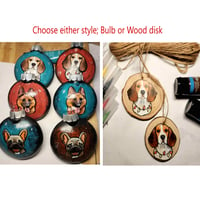 Customizable Christmas bulbs, PET LOVER GIFTS, hanging ornament, dog theme gift