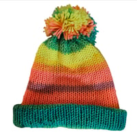 Neon Beanie, multicolor toque, winter hat, handmade gifts