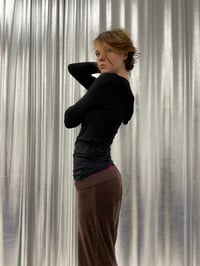 Image 6 of Black off shoulder viscose top 