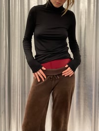 Image 1 of High neck soft jersey top 