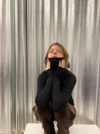 Image 7 of High neck soft jersey top 