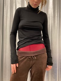 Image 9 of High neck soft jersey top 