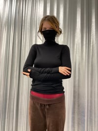 Image 10 of High neck soft jersey top 