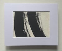 Image 3 of ORIGINAL BLACK & WHITE TEXTURE No. 1 Abstract Painting 5 X 7 Unframed with 8 x 10 Matting