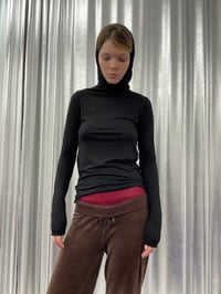 Image 2 of VERY high neck soft viscose top 