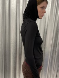 Image 3 of VERY high neck soft viscose top 