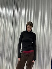 Image 5 of VERY high neck soft viscose top 