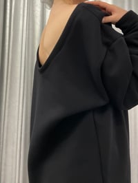 Image 3 of Open back sweatshirt black 