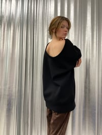 Image 4 of Open back sweatshirt black 