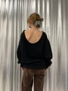 Open back sweatshirt black 