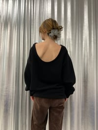 Image 1 of Open back sweatshirt black 
