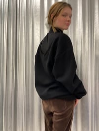 Image 6 of Open back sweatshirt black 