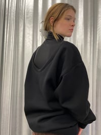 Image 7 of Open back sweatshirt black 