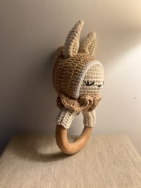 Image 5 of Crochet Bunny Rattle with hood