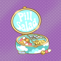 Image 2 of Pill Salad Enamel Pin PREORDER