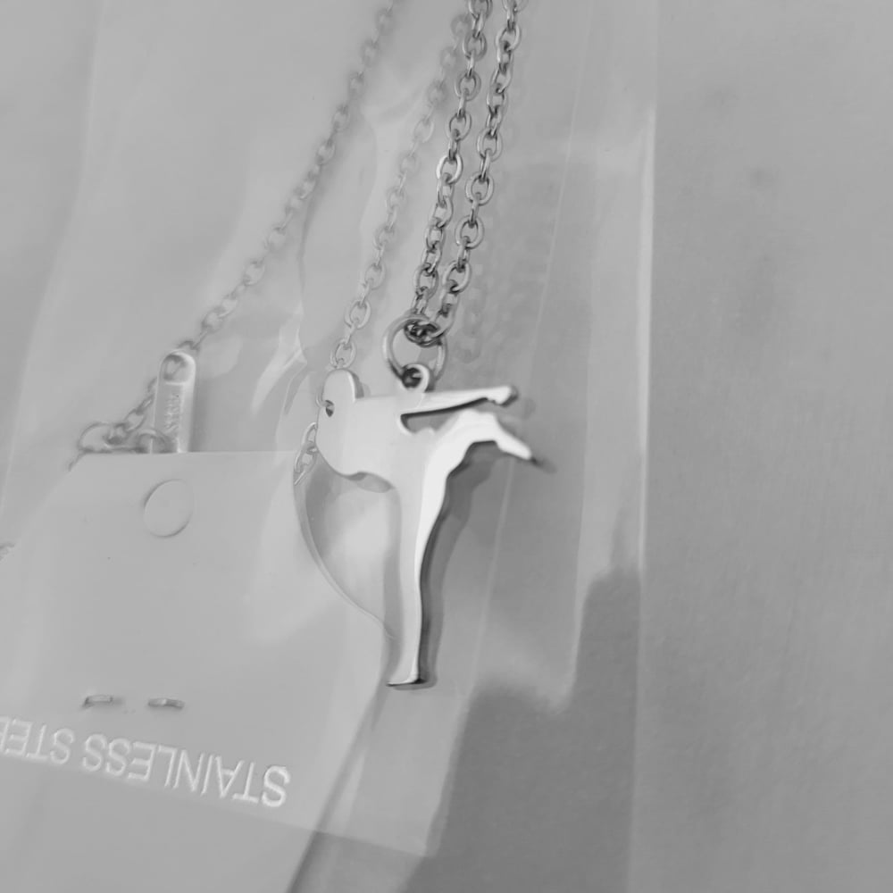 Image of Laser Engravable Martial Arts / Karate Kid Pendant Stainless steel Blanks - Steel Silver Color