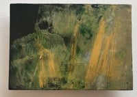 Image 1 of ORIGINAL NATURE Texture Abstract Painting 5 X 7 on Canvas Panel Framed & Stand