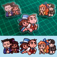 Image 1 of Court Duo Acrylic Pins