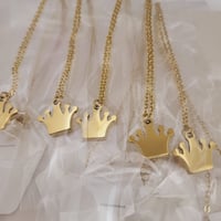 Image 2 of Laser Engraver Jewelry Blanks Queen Crown Pendant Blanks - Gold Tone