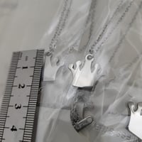Image 4 of Laser Engraver Jewelry Blanks Queen Crown Pendant Blanks - Steel Silver Tone