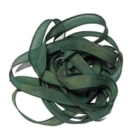 Image 3 of 1PC. EMERALD CITY  42" hand dyed wrist wrap bracelet silk ribbon by COLOR KISSED SILK