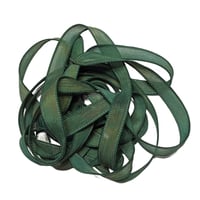 Image 4 of 1PC. EMERALD CITY  42" hand dyed wrist wrap bracelet silk ribbon by COLOR KISSED SILK