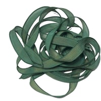 Image 6 of 1PC. EMERALD CITY  42" hand dyed wrist wrap bracelet silk ribbon by COLOR KISSED SILK