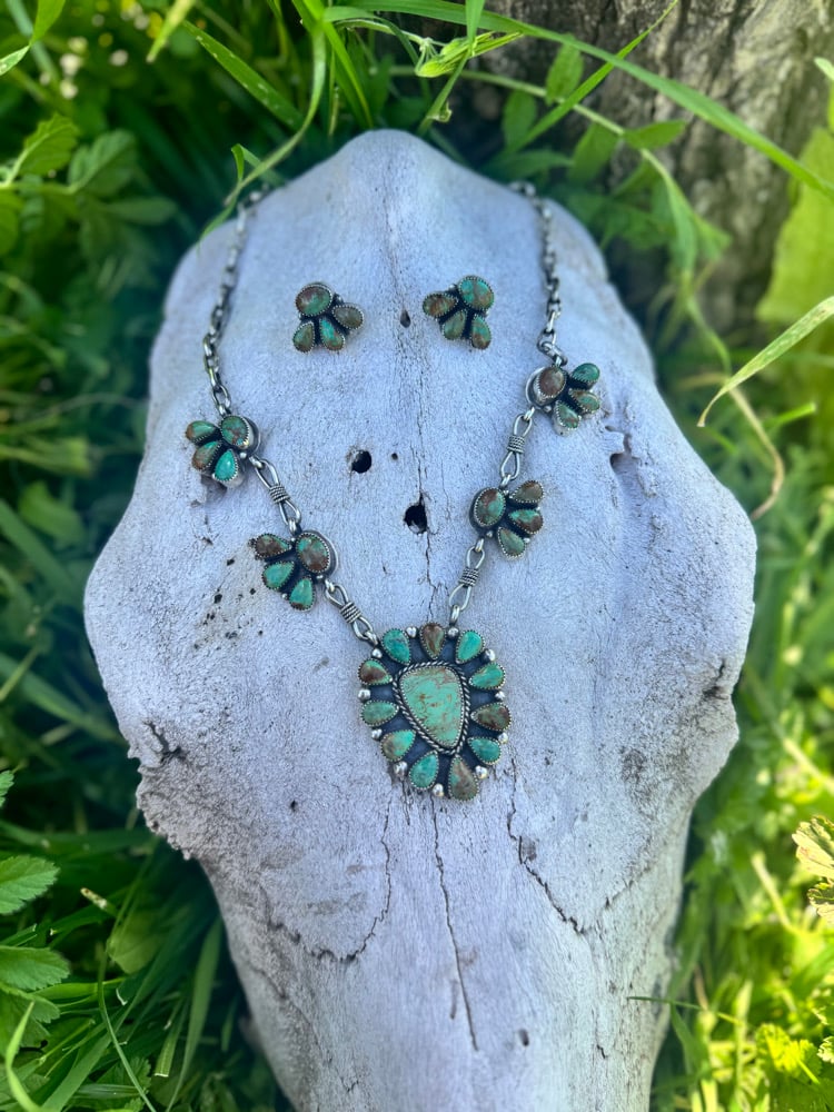 Image of Baja Cluster Necklace & Earring set